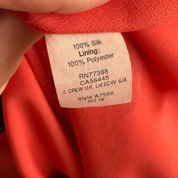 J Crew Tropical Floral Print Dress -Orange & Navy - Picture 9 of 10